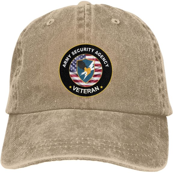 Us Army Security Agency Veteran Dad Hat Baseball Unisex Baseball Adjustable Washed Cap