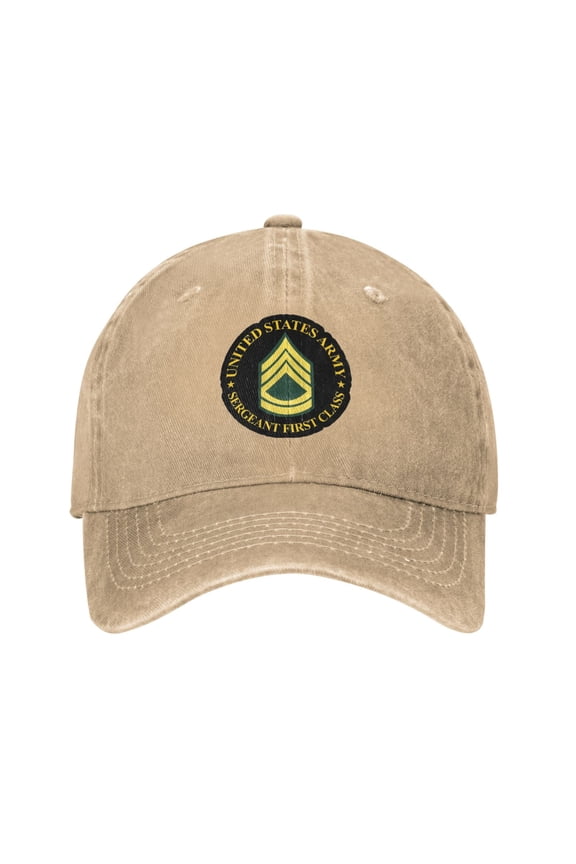 Us Army - Sergeant First Class Adult Adjustable Classic Washed Casquette Cap Hat Baseball Cap For Man For Woman