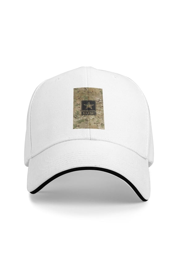 Us Army Star On Camo Unisex Adult Baseball Caps Adjustable Casquette Dad Hat Sandwich Cap Outdoors Headwear