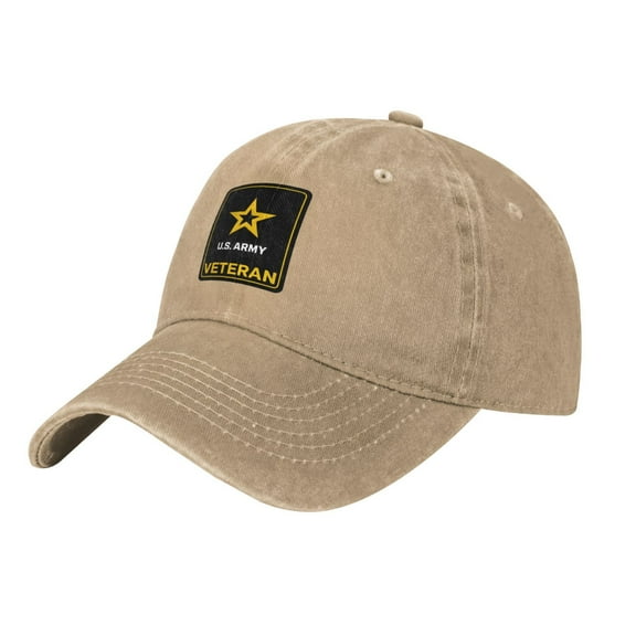 Us Army Veteran Logo Adult Adjustable Classic Washed Casquette Cap Hat Baseball Cap For Man For Woman