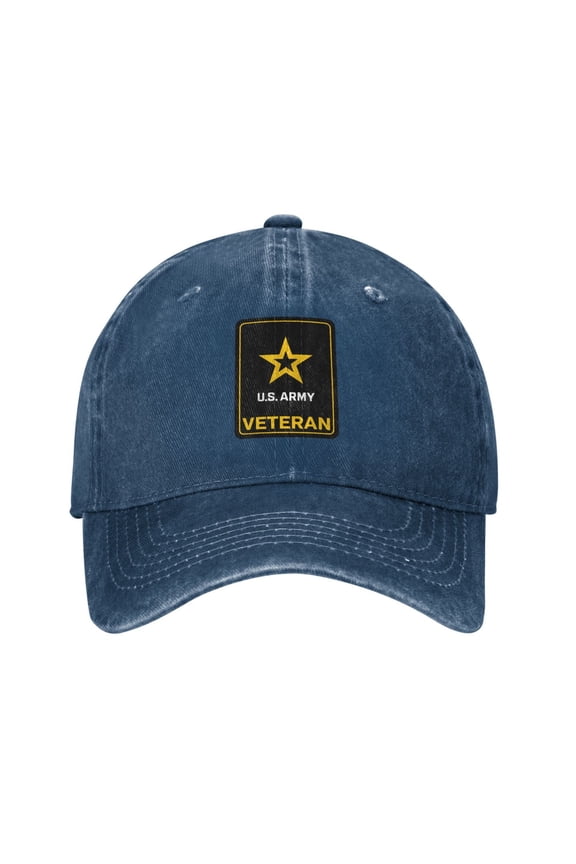 Us Army Veteran Logo Cowboy Hat Baseball Hat Trucker Hat For Men Women Retro Denim Hats Baseball Cap Dad Hat