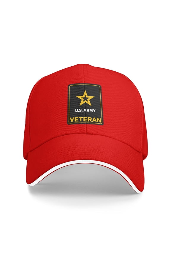 Us Army Veteran Logo Unisex Sandwich Cap Classic Baseball Capunisex Adjustable Casquette Dad Hat