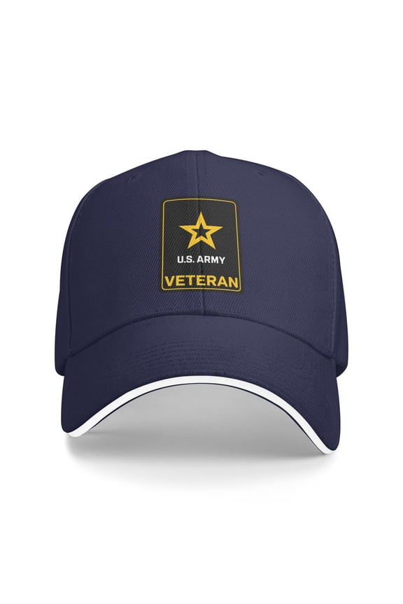 Us Army Veteran Logo Unisex Sandwich Cap Classic Baseball Capunisex Adjustable Casquette Dad Hat