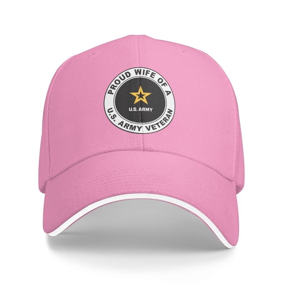 Us Army Veteran Proud Wife Unisex Sandwich Cap Classic Baseball Capunisex Adjustable Casquette Dad Hat