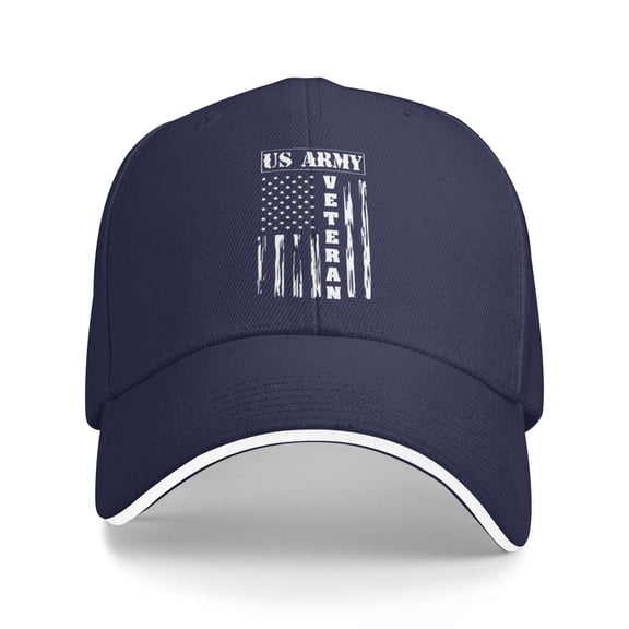 Us Army Veteran Unisex Adult Baseball Caps Adjustable Casquette Dad Hat Sandwich Cap Outdoors Headwear