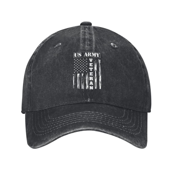 Us Army Veteran Unisex Adult Washed Denim Cotton Sport Outdoor Baseball Cap Adjustable Cowboy Baseball Hat