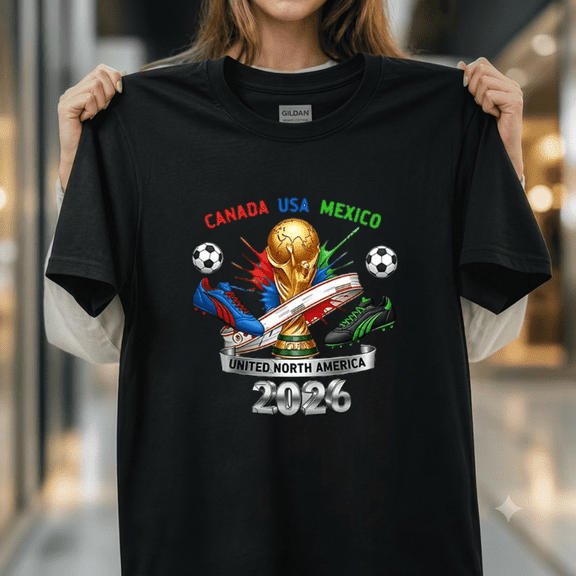 Us Canada Mexico 2026 Match Soccer Tournament Apparel Unisex T-Shirt, up to size 5XL