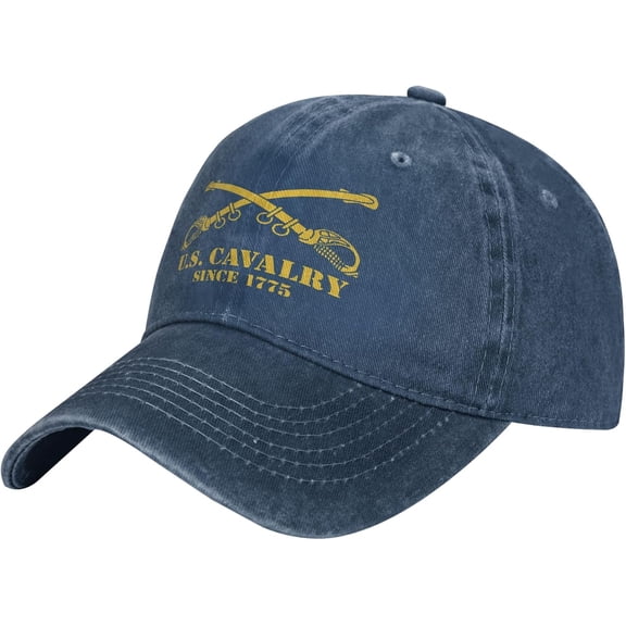 Us Cavalry Army Branch Crossed Sabers Military Regiment 1775 Unisex Hat Adjustable Fashion Hat Casual Hat Truck Hat