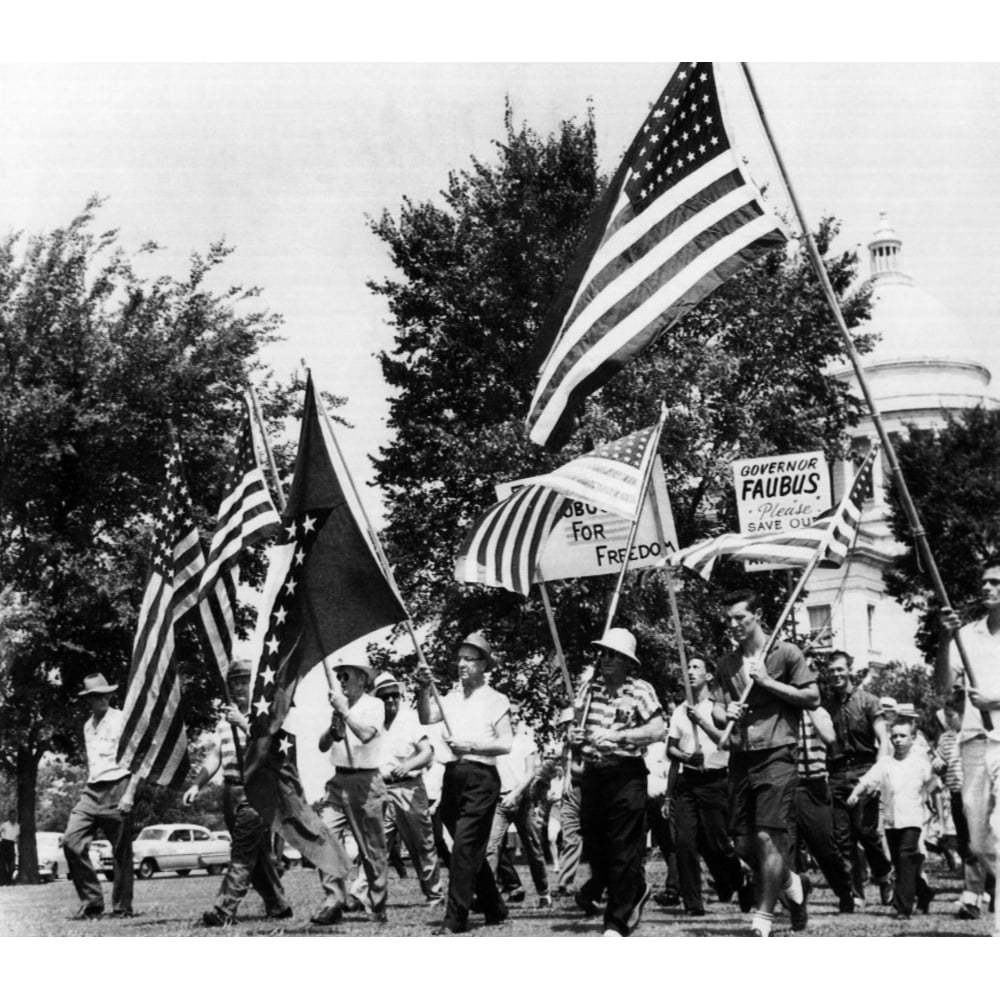 Integration Example Civil Rights Us Civil Rights. Demonstrators Protesting The Integration Of Central ...
