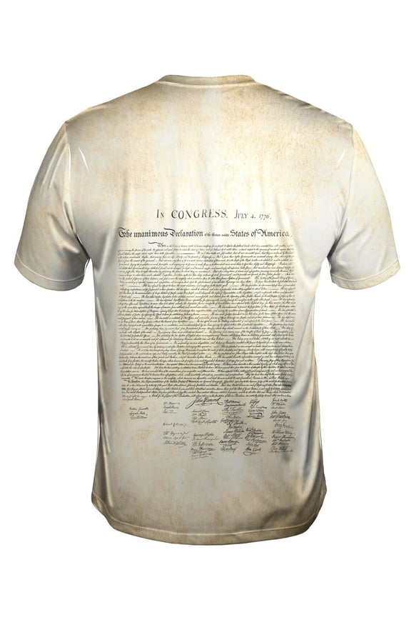 Us Declaration Of Independence Mens T-Shirt All Over Print
