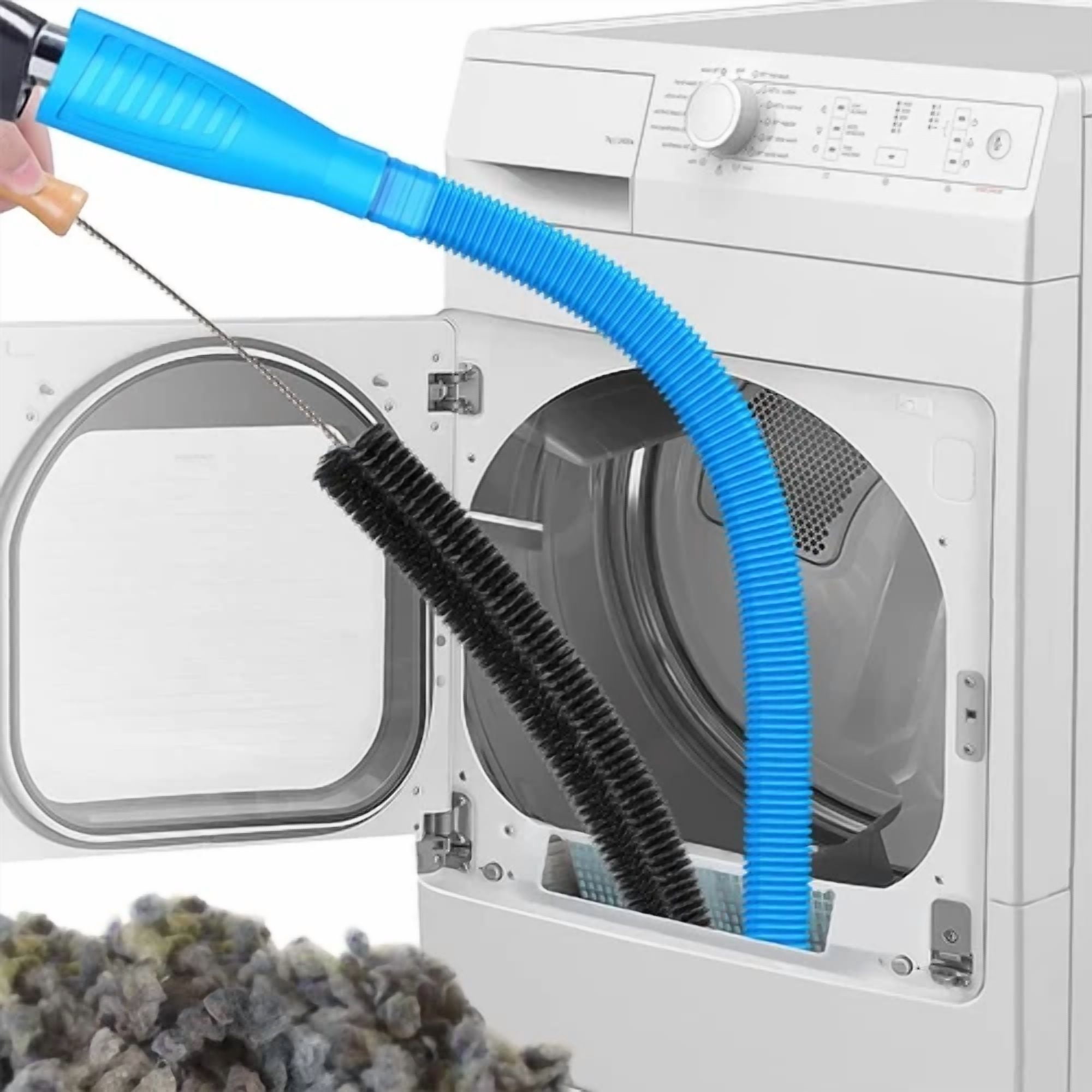 Us Dryer Vent Cleaner Kit Vacuum Hose Attachment Brush Lint Remover Power Washer