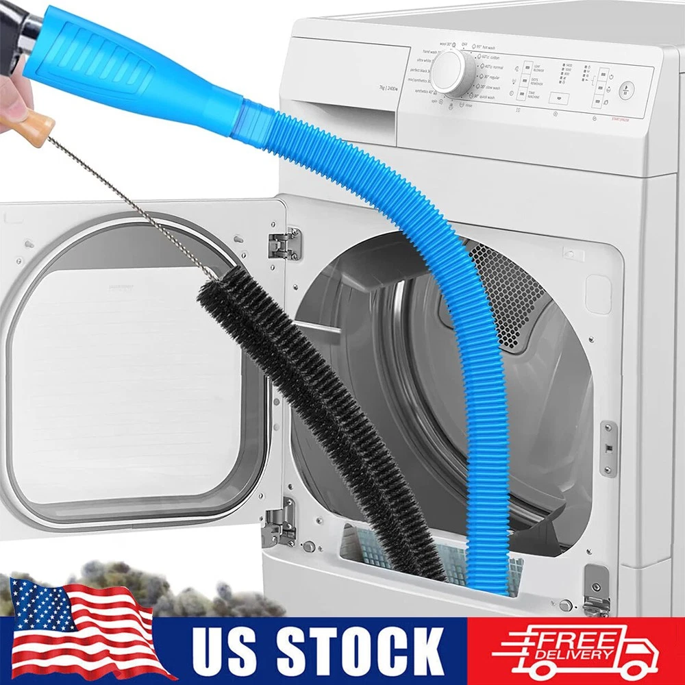 Zyler - Us Dryer Vent Cleaner Kit Vacuum Hose Attachment Brush Lint Remover Power Washer