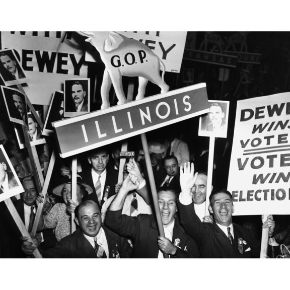 Us Elections. Supporters Of New York Governor And Republican Presidential Nominee Thomas Dewey On Floor Of The