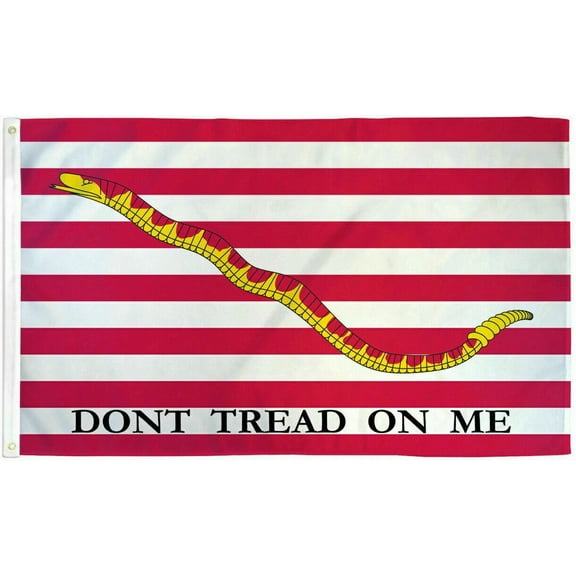 Us First Navy Jack Flag 3X5Ft Don'T Tread On Me Snake Flag Us Historic Navy Flag