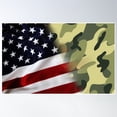 thumbnail image 1 of Us Flag Camo Poster Wall Art, Modern Wall Decor, 12x18 UNFRAMED, 1 of 3