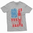 thumbnail image 1 of Us Flag Kayaking T-Shirt Kayak Sports Unisex Mens Womens T-Shirt Water Sports Tee (3X-Large Grey), 1 of 6