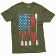 thumbnail image 1 of Us Flag Kayaking T-Shirt Kayak Sports Unisex Mens Womens T-Shirt Water Sports Tee (3X-Large Military Green), 1 of 6