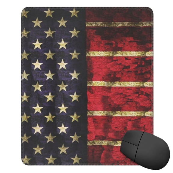 Us Flag Mousepad Non-Slip Rubber Base Mouse Mat For Office Home 11.8×9.8inches