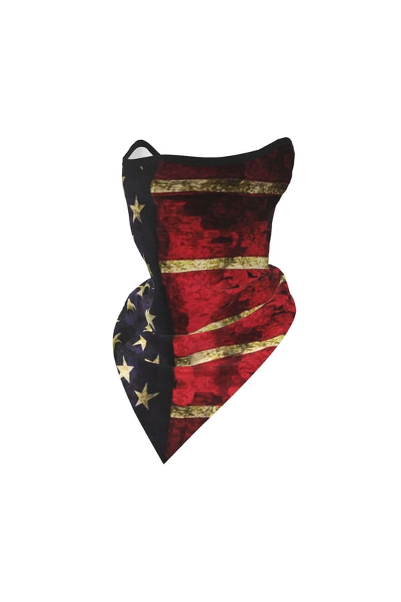 Us Flag Neck Gaiter Balaclava Face Scarf Mask Quick-Dry Half Masks For Women Men Sun Protection Breathable Dustproof