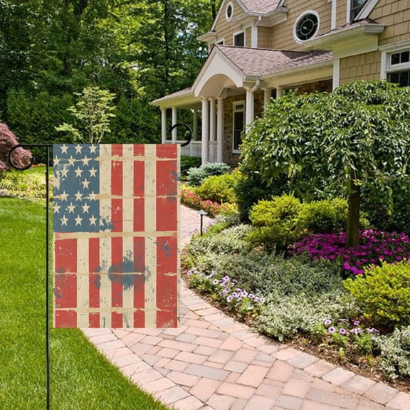 Us Flag Painting Garden Flag Double Sided 12 x 18 Inch Outside Yard Decoration Outdoor Flag