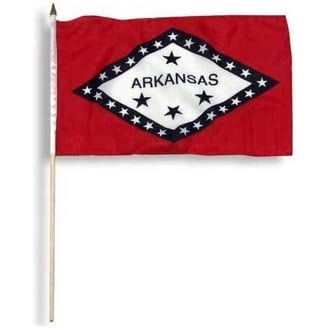 Arkansas Razorbacks Flag Complete Set With 6ft Pole & Bracket | 3x5ft Officially Licensed Polyester Flag, Tangle-Free