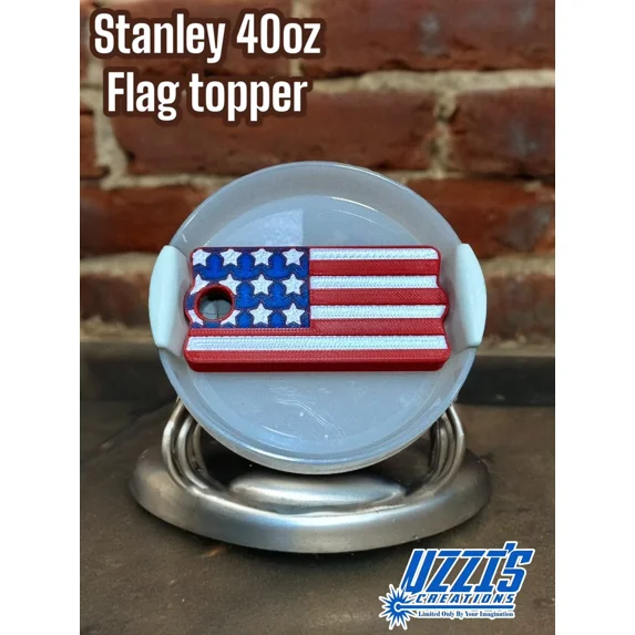 Us Flag Tumbler Tag And Lid Topper For Stanley 40 Oz Tumbler