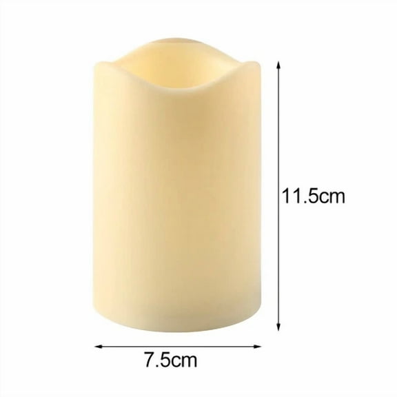 Us Flameless Pillar Candle Flickering Moving Wick Led Candles Remote Ivory Us