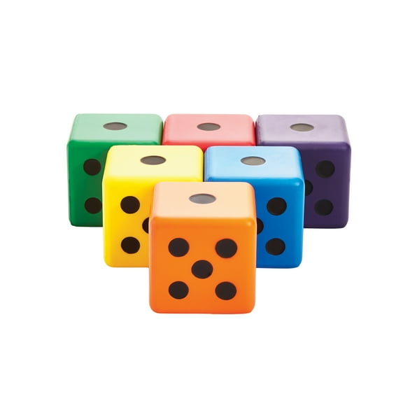 Us Games Color My Class 3" Multicolor Foam Dice