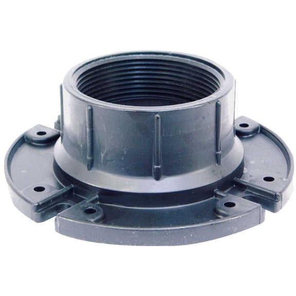 US Hardware Closet Flange P-111C - ABS, Female Thread - 3 in, Black