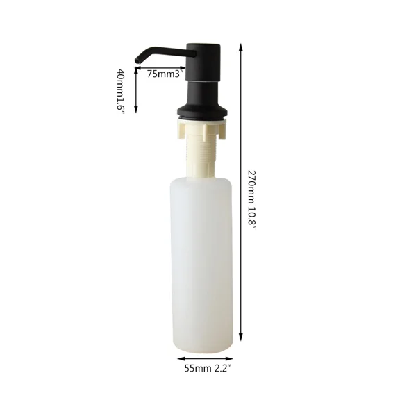 Us Kitchen Bathroom Sink Stainless Steel Liquid Soap Dispenser Pump Bottle