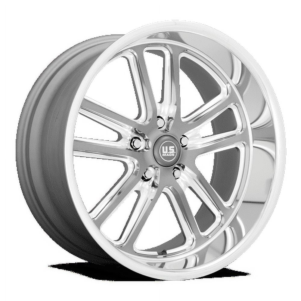 Us Mag U130 Bullet 20X8 5X127 1Et 72.7Cb Textured Gun Metal With Milled Edges Wheel