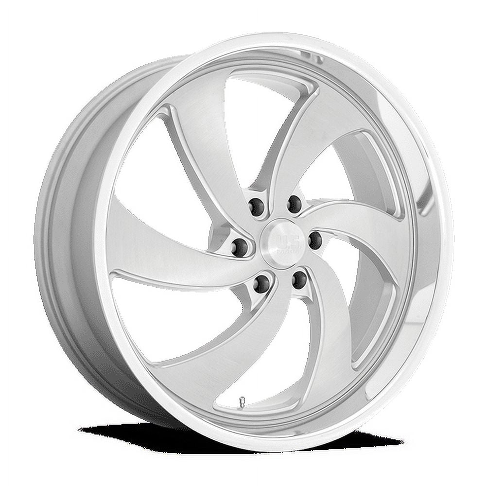 Us Mag U134 Desperado 24X10 6X139.7 25Et 72.7Cb Silver Brushed Face Milled Diamond Cut Milled Wheel