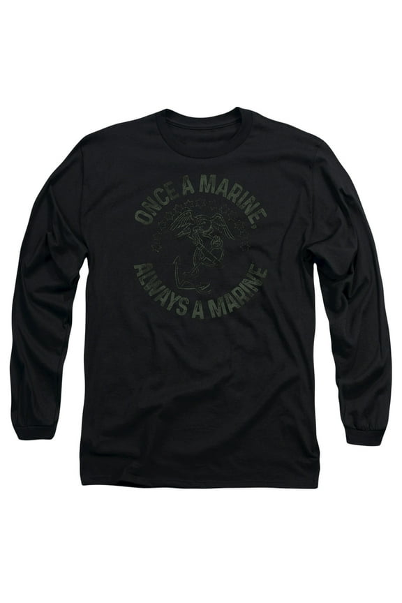 Us Marine Corps - Always A Marine - Long Sleeve Shirt - Large