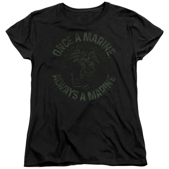 Us Marine Corps - Always A Marine - Women's Short Sleeve Shirt - X-Large