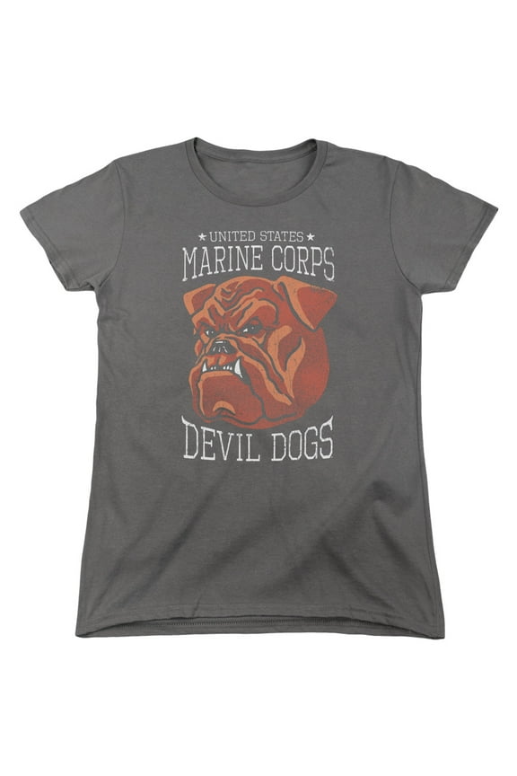 Us Marine Corps - Devil Dogs - Women's Short Sleeve Shirt - Small