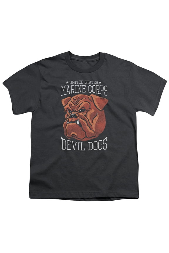Us Marine Corps - Devil Dogs - Youth Short Sleeve Shirt - Small