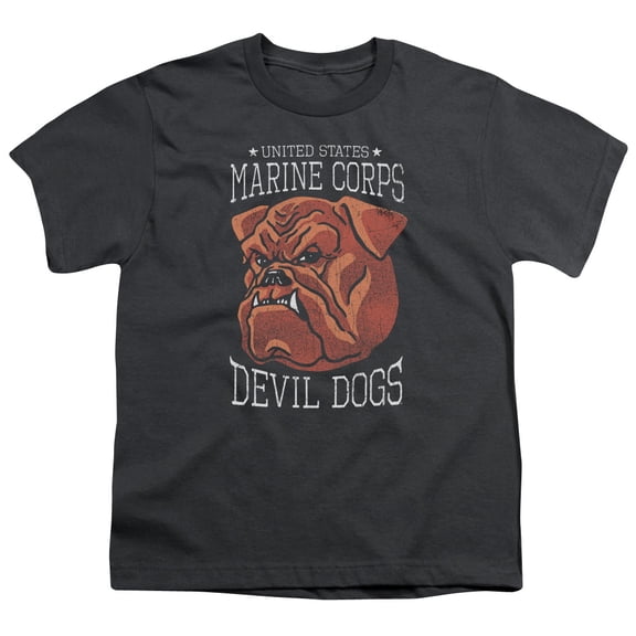 Us Marine Corps - Devil Dogs - Youth Short Sleeve Shirt - X-Large