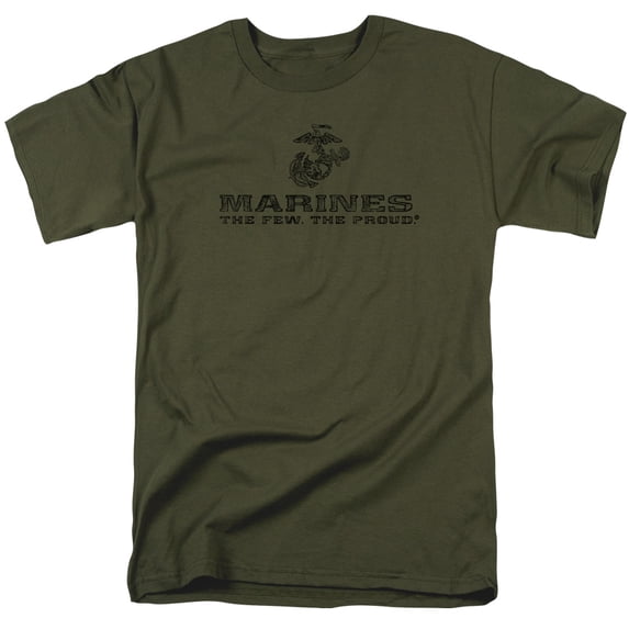 Us Marine Corps - Distressed Logo - Short Sleeve Shirt - Medium