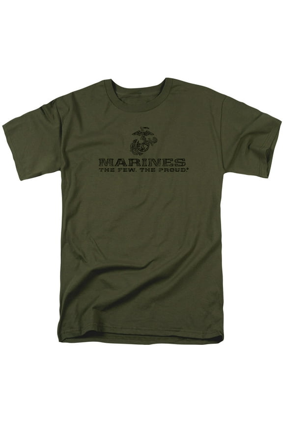 Us Marine Corps - Distressed Logo - Short Sleeve Shirt - X-Large