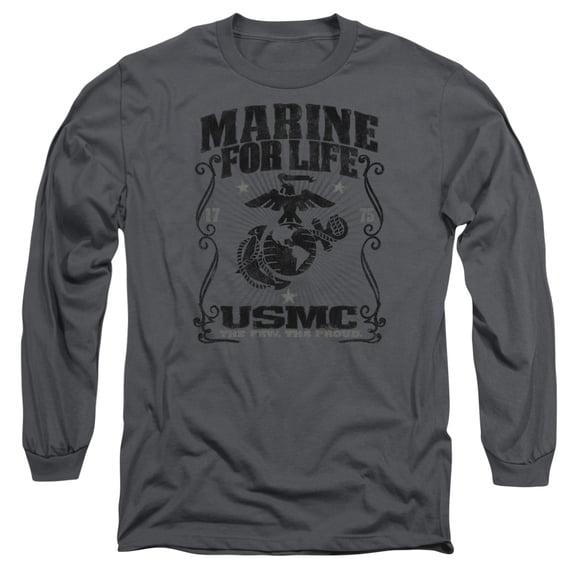 Us Marine Corps - For Life - Long Sleeve Shirt - Large