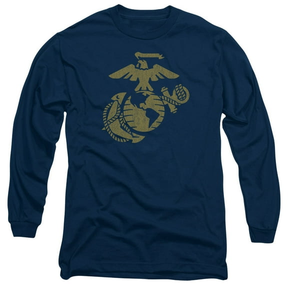 Us Marine Corps - Gold Emblem - Long Sleeve Shirt - XX-Large