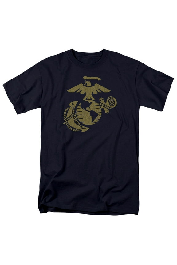 Us Marine Corps - Gold Emblem - Short Sleeve Shirt - XX-Large
