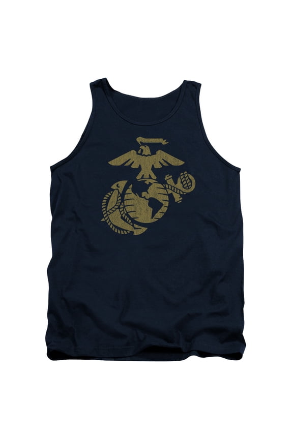 Us Marine Corps - Gold Emblem - Tank Top - Large