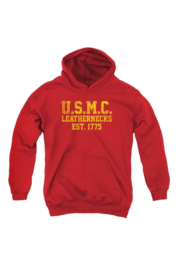 Us Marine Corps - Leathernecks - Youth Hooded Sweatshirt - X-Large