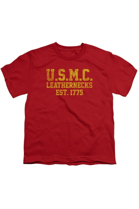 Us Marine Corps - Leathernecks - Youth Short Sleeve Shirt - Large