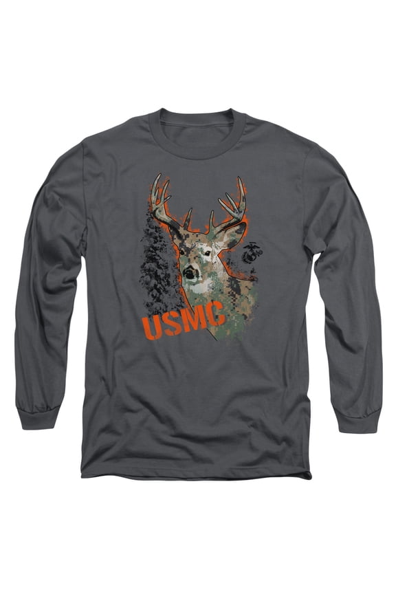 Us Marine Corps - Marine Deer - Long Sleeve Shirt - Large