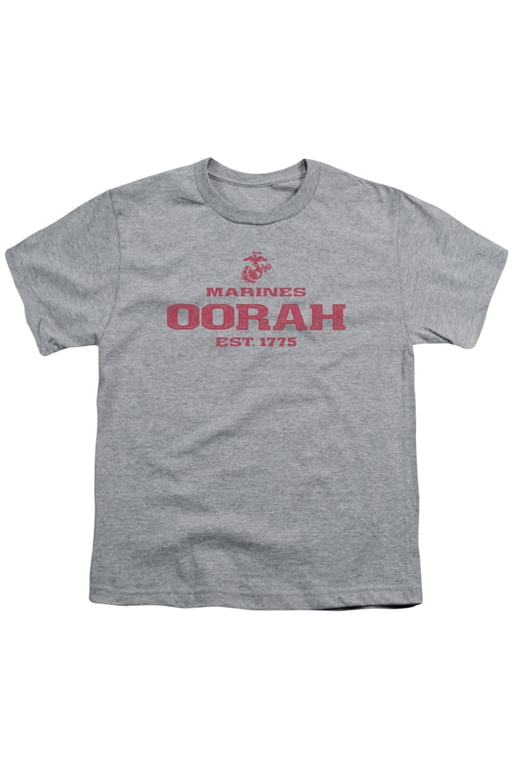 Us Marine Corps - Oorah - Youth Short Sleeve Shirt - Large