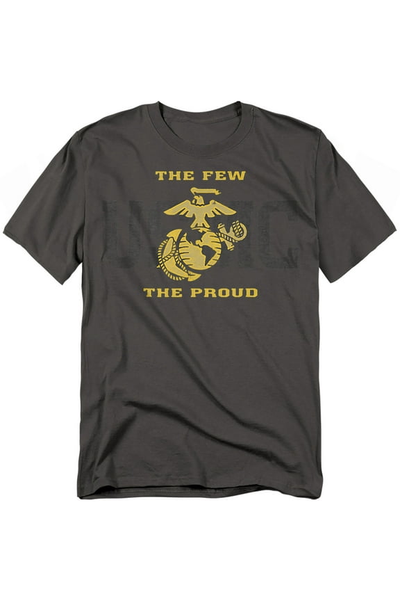 Us Marine Corps T-Shirt Split Tag Unisex Graphic Tee For Men & Women Charcoal