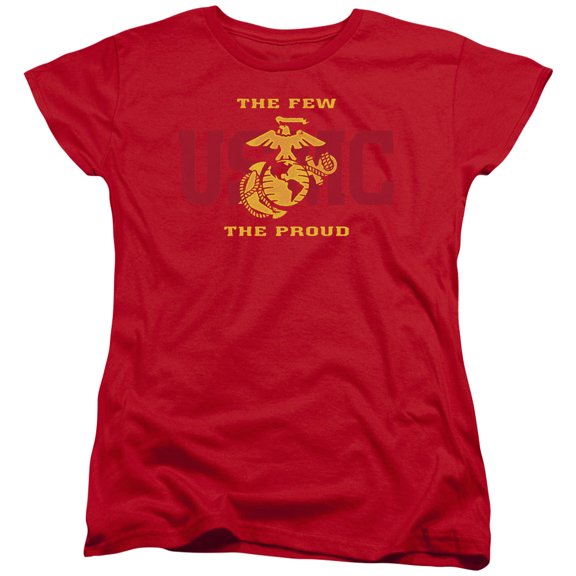 Us Marine Corps Split Tag Women's T Shirt (X-Large) Red