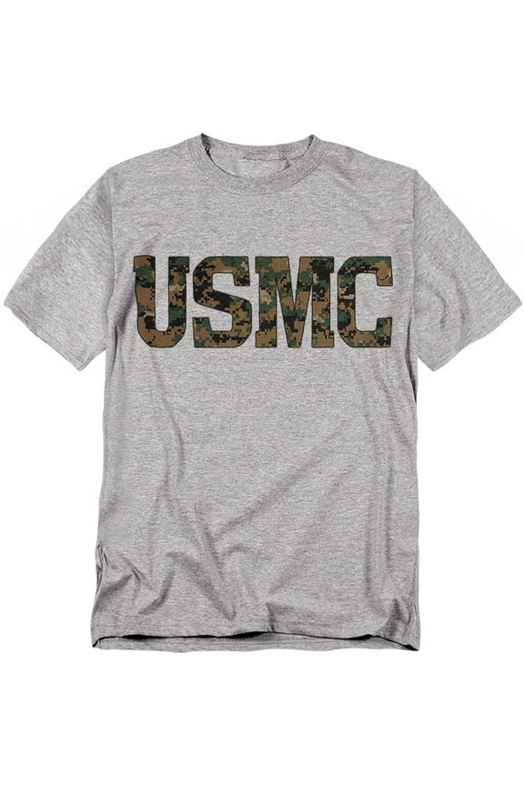 Us Marine Corps T-Shirt Usmc Camo Fill Unisex Graphic Tee For Men & Women Athletic Heather&nbsp;
